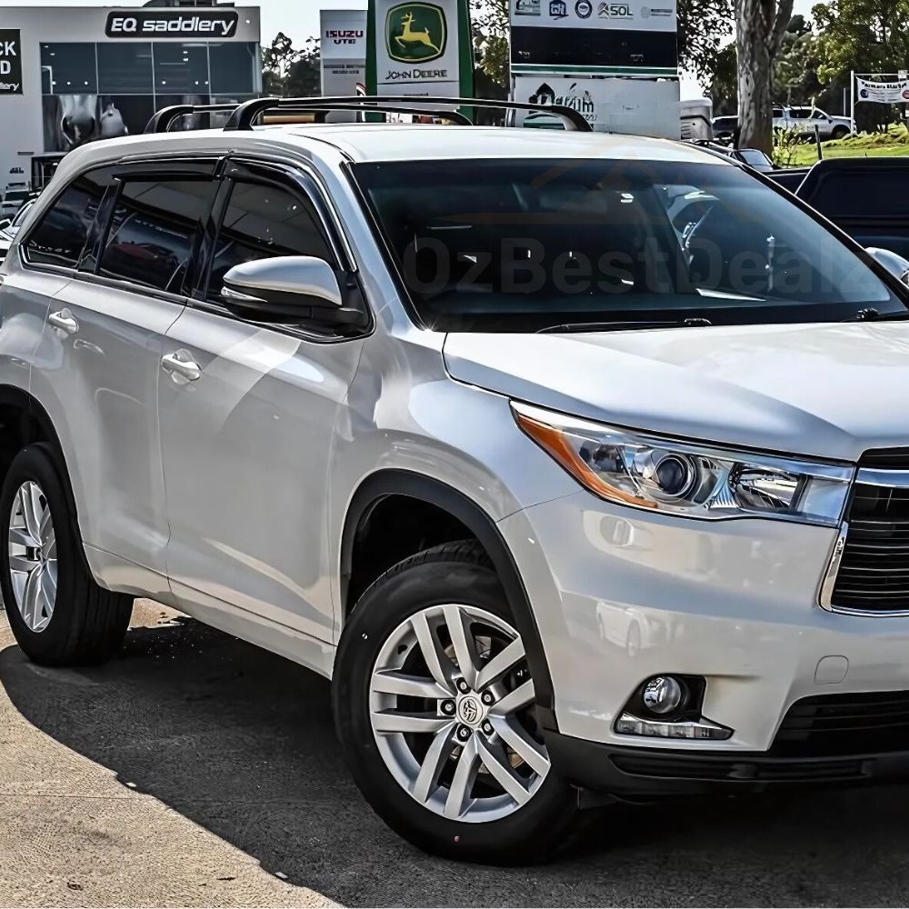 Toyota Highlander (2014-2020) Window Visors Set (4PCS, Black Opaque) | Weathershields / Door Visors / Monsoon Guards - No Drilling | Raindeflector.co.nz