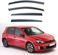 VW Golf MK6 (2009-2012) Window Visors Set (4PCS, Black Opaque) | Weathershields / Door Visors / Monsoon Guards - No Drilling | Raindeflector.co.nz